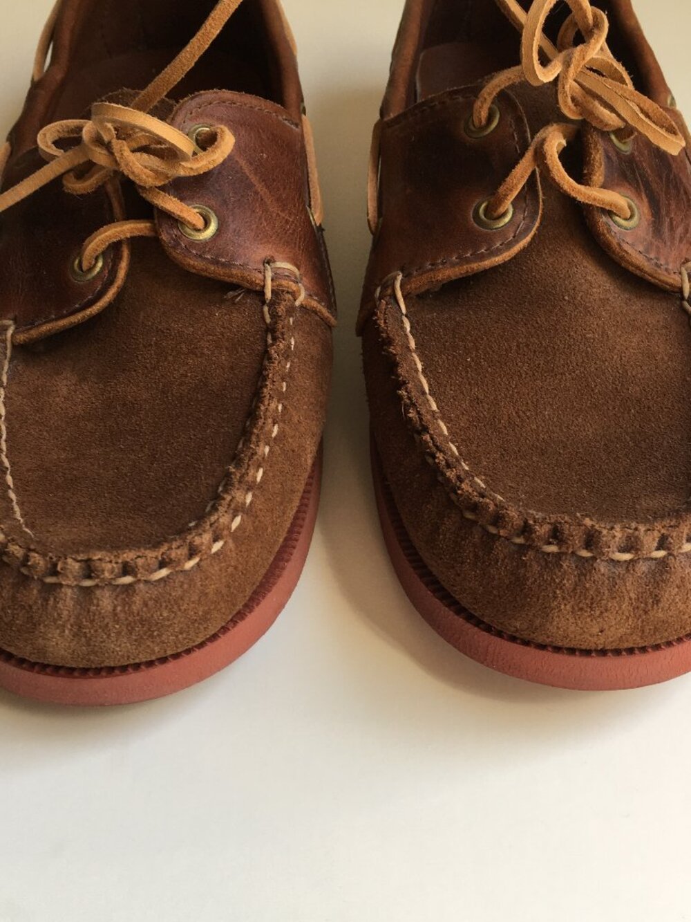 Vintage Brown Boat Shoes 9.5 Cole Haan Leather Loafer Deck USA Moccasin - Picture 2 of 12